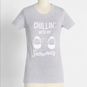 MODCLOTH NWT Chillin' With My Snowmies Graphic Tee